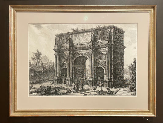 Framed Piranesi print c 1760